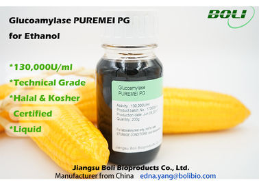 130000 U / ml Glucoamylase Enzymes สำหรับเกรดเอทานอลเกรดสูงความเข้มข้น