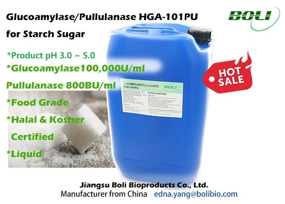 HGA-101PU Glucoamylase Pullulanase Blended Enzyme สำหรับแป้งน้ำตาล