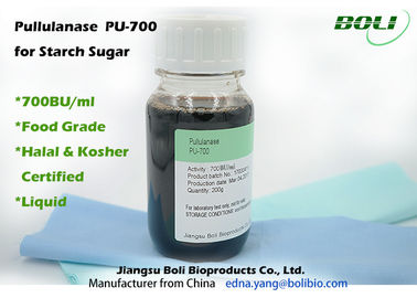 700 BU / Ml เกรดอาหาร Pullulanase เอนไซม์ Light Brown Liquid ความเข้มข้นสูง