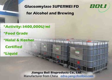 อาหารเกรด Glucoamylase เอนไซม์ 400000 U / ml สำหรับแอลกอฮอล์และการต้มเบียร์