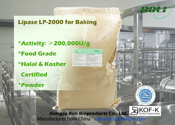 200000u / G Powder Lp-2000 เอนไซม์ไลเปสประสิทธิภาพสูงสำหรับใช้ในอาหารเบเกอรี่